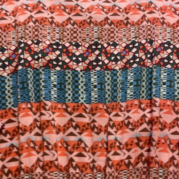 Jessica Simpson One-Piece Jumpsuit Peach Orange Turquoise Geometric Size 12-18M - Picture 5 of 14